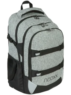 Schulrucksack "Wool the World" in Grau/ Schwarz - (B)31 x (H)45,5 x (T)24 cm