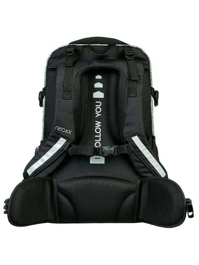 Schulrucksack "Wool the World" in Grau/ Schwarz - (B)31 x (H)45,5 x (T)24 cm