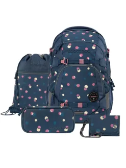 Schulrucksack-Set MATE, Mäppchen, Turnbeutel Gel in Bubble Dreams