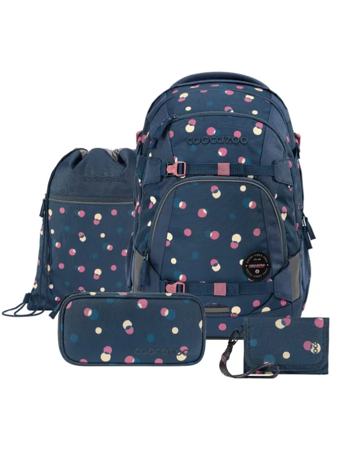 Schulrucksack-Set MATE, Mäppchen, Turnbeutel Gel in Bubble Dreams