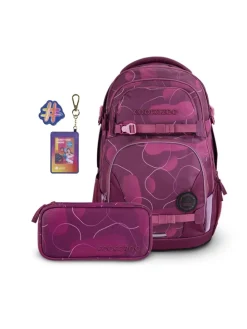 Schulrucksack-Set PORTER Berry Bubbles Follow Me in Beere
