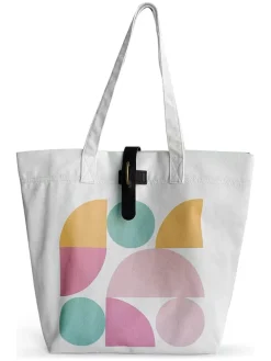 Schultertasche "California" in Weiß/ Bunt - (B)45,5 x (H)37 x (T)15,5 cm