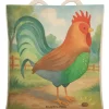 Schultertasche Hahn Korn Design ohne Spruch in Weiß