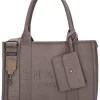 Schultertasche in Grau - (B)34 x (H)27 x (T)15 cm