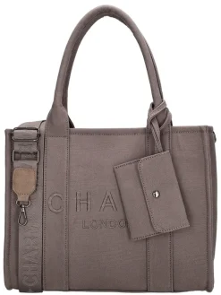 Schultertasche in Grau - (B)34 x (H)27 x (T)15 cm