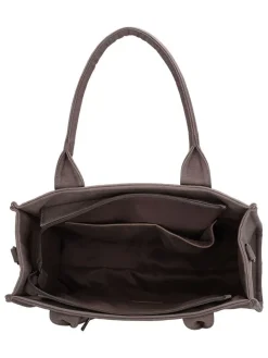 Schultertasche in Grau - (B)34 x (H)27 x (T)15 cm