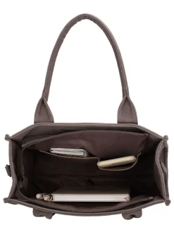 Schultertasche in Grau - (B)34 x (H)27 x (T)15 cm