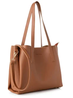 Schultertasche in Hellbraun - (B)32 x (H)27 x (T)13 cm