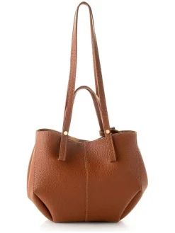 Schultertasche in Hellbraun - (B)28 x (H)22 x (T)13 cm