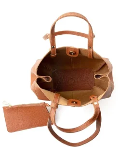 Schultertasche in Hellbraun - (B)28 x (H)22 x (T)13 cm