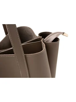 Schultertasche in Taupe - (B)32 x (H)27 x (T)13 cm