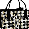Schultertasche "Modern graphic" in Schwarz/ Beige - (B)40 x (H)26 x (T)25 cm
