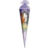 Schultüte groß Blumenpferde 85 cm, Glitter in Lila
