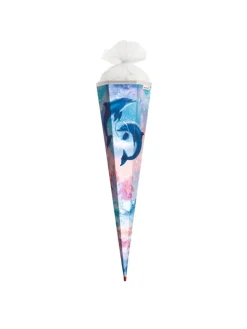 Schultüte groß Delfine 85 cm in Hellblau