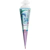 Schultüte groß Drachenliebe 85 cm, Glitter Pailettenborte in Hellblau
