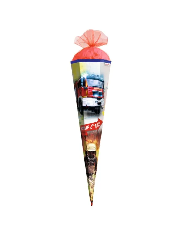 Schultüte groß Feuerwehr 85 cm in Rot