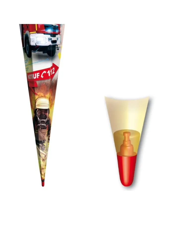 Schultüte groß Feuerwehr 85 cm in Rot