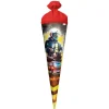 Schultüte groß Feuerwehrmann 70 cm, Glanzfolie in Rot