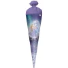 Schultüte groß Königin im Eis 70 cm, Glitter in Blau