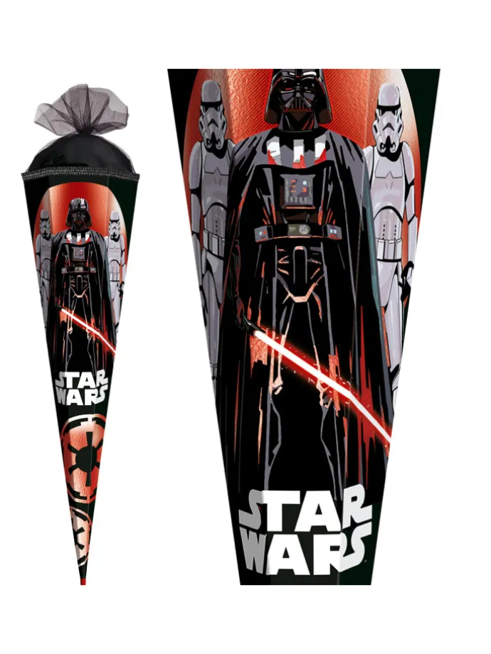 Schultüte groß Star Wars 85 cm, Glanzfolie in Schwarz