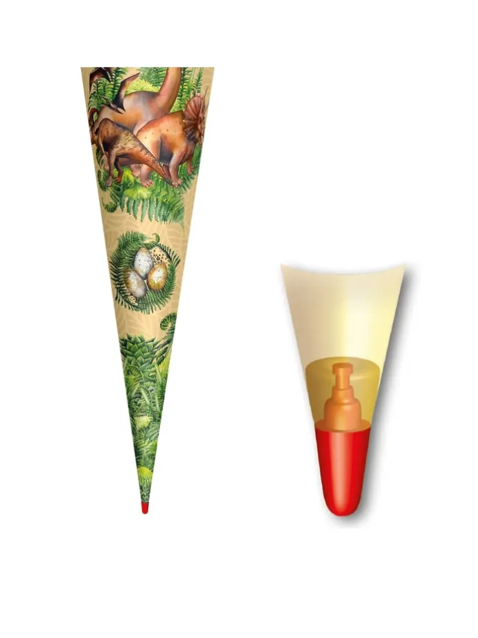 Schultüte groß Veganosaurus 70 cm in Grün
