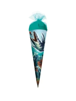Schultüte klein Dino Mosasaurus 22 cm in Grün