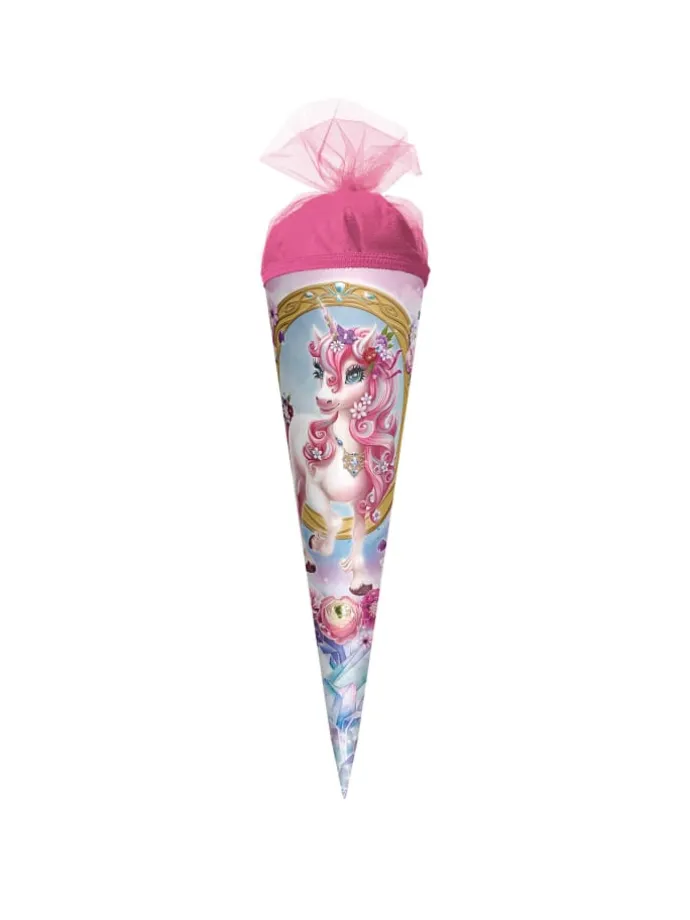 Schultüte klein Einhorn Beauty 22 cm in Rosa