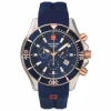 Schweizer Uhr 7040 in blau