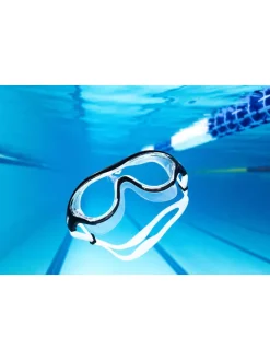 Schwimmbrille in Schwarz/ Transparent