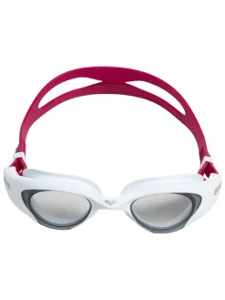 Schwimmbrille in Weiß/ Rot