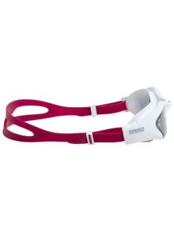 Schwimmbrille in Weiß/ Rot