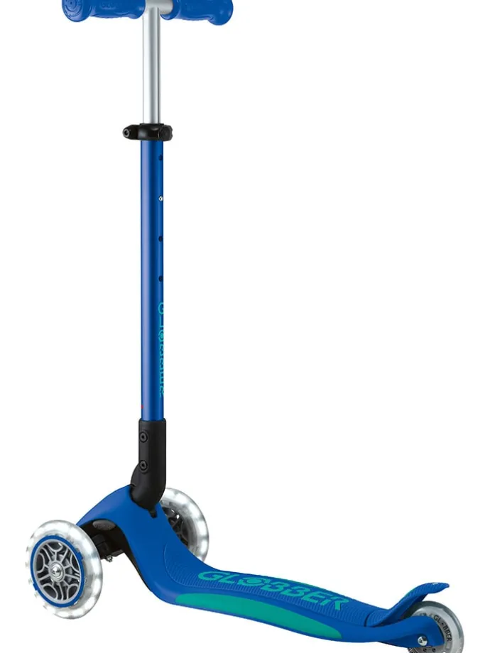 Scooter "Globber primo foldable plus lights" in Blau - ab 3 Jahren