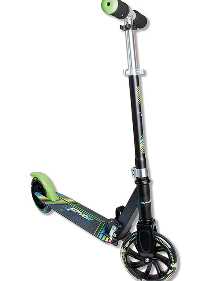 Scooter "Muuwmi NEON 180" in Schwarz/ Grün - ab 6 Jahren