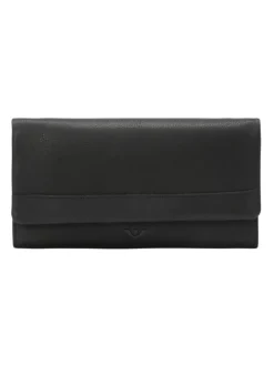 4Seasons Geldbörse RFID Schutz Leder 19.5 cm in schwarz