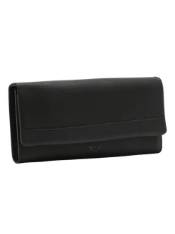 4Seasons Geldbörse RFID Schutz Leder 19.5 cm in schwarz
