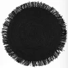 Seegras-Teppich in Schwarz - Ø 100 cm
