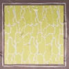 Seidenschal "Nakolinna" in Grün/ Beige - (L)53 x (B)53 cm