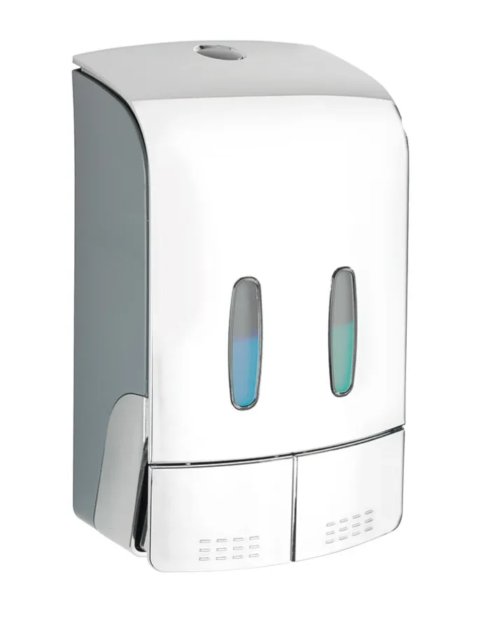 Seifen- & Desinfektionsmittelspender in Weiß - (B)14,5 x (H)24 x (T)9 cm