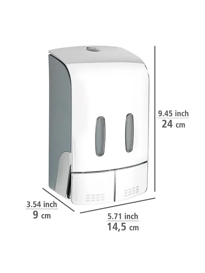 Seifen- & Desinfektionsmittelspender in Weiß - (B)14,5 x (H)24 x (T)9 cm