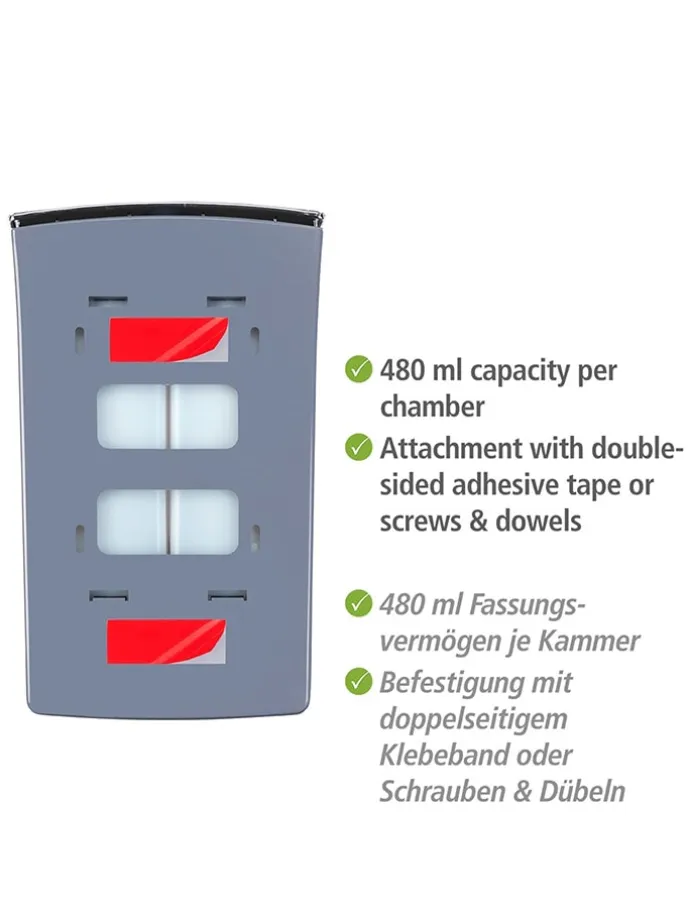 Seifen- & Desinfektionsmittelspender in Weiß - (B)14,5 x (H)24 x (T)9 cm