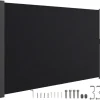 Seitenmarkise 180 x 300 cm Garten in Schwarz