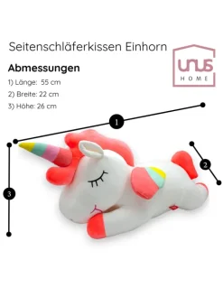 Seitenschläferkissen Einhorn Kissen in Rosa