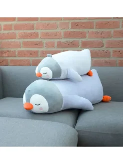 Seitenschläferkissen Pinguin Kissen in Hellblau