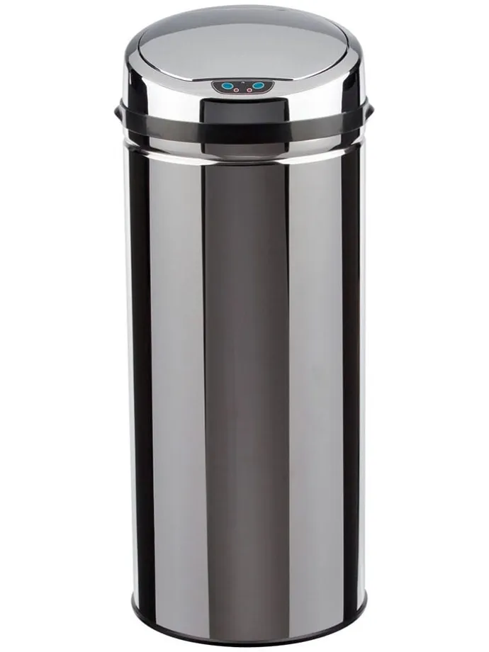 Sensor-Abfalleimer in Silber - 42 l