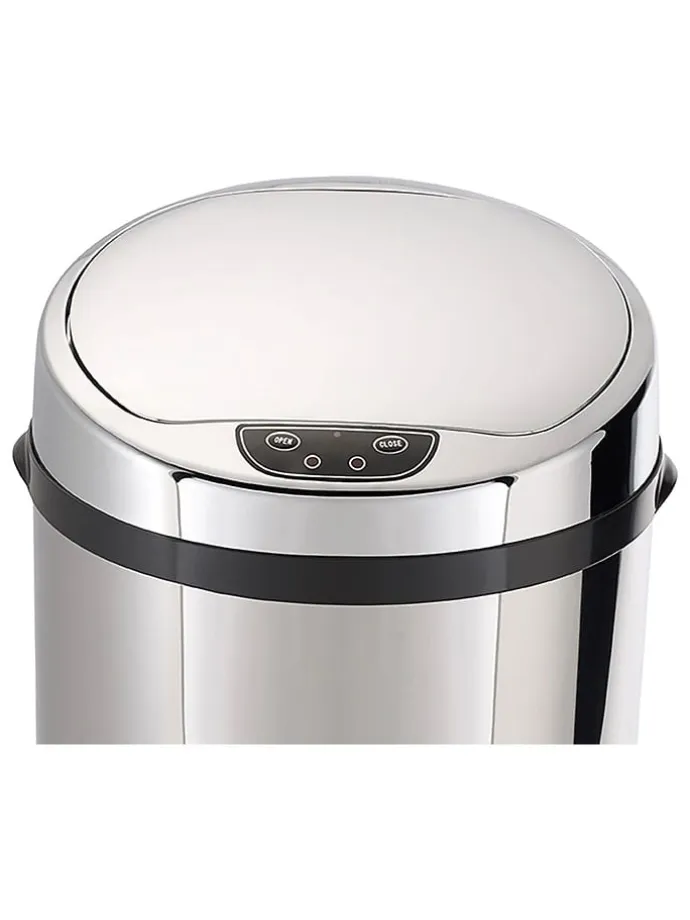 Sensor-Abfalleimer in Silber - 42 l