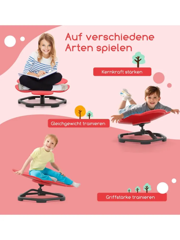 Sensorischer Drehstuhl Kinder in Rot