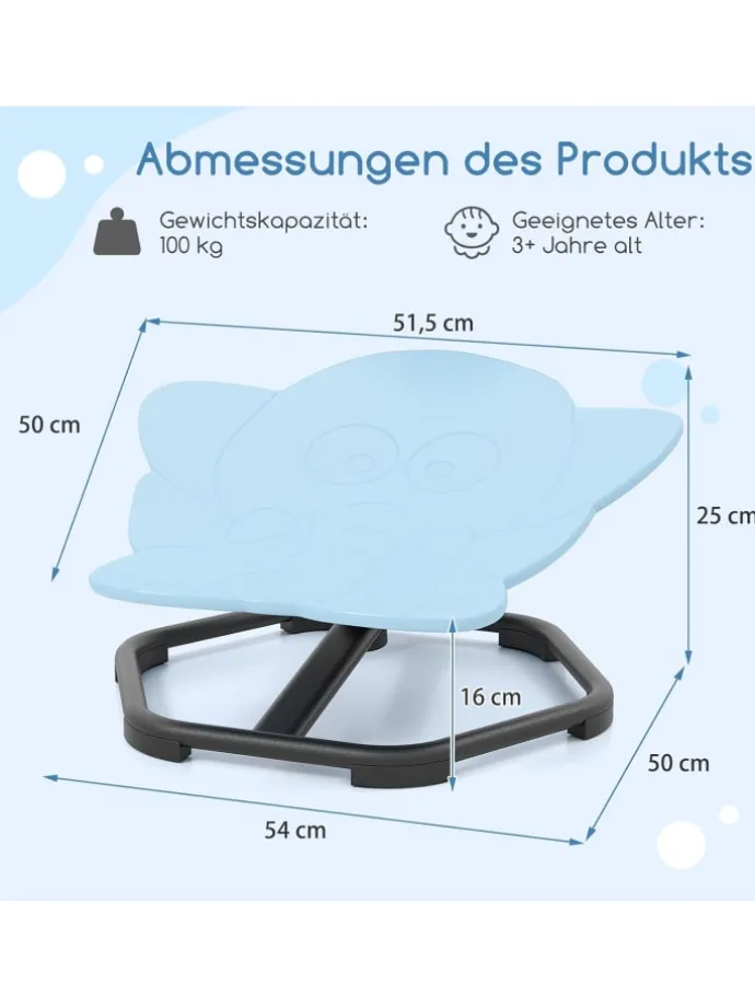 Sensorischer Drehstuhl Kinder in Blau