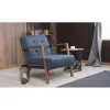Sessel "Kemer" in Blau - (B)69 x (H)80 x (T)83 cm
