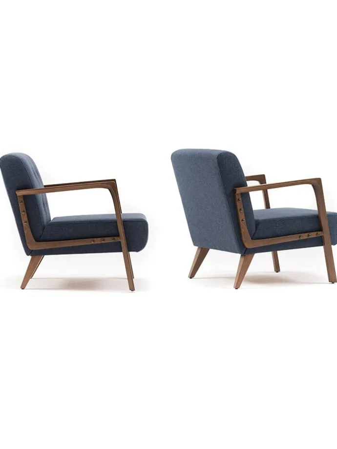 Sessel "Kemer" in Blau - (B)69 x (H)80 x (T)83 cm