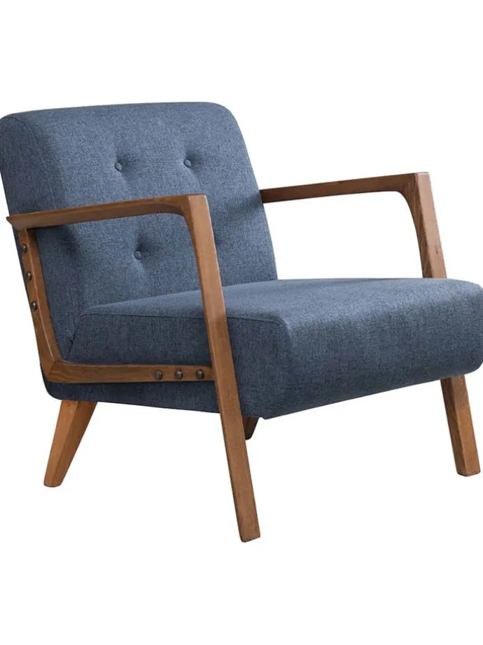Sessel "Kemer" in Blau - (B)69 x (H)80 x (T)83 cm